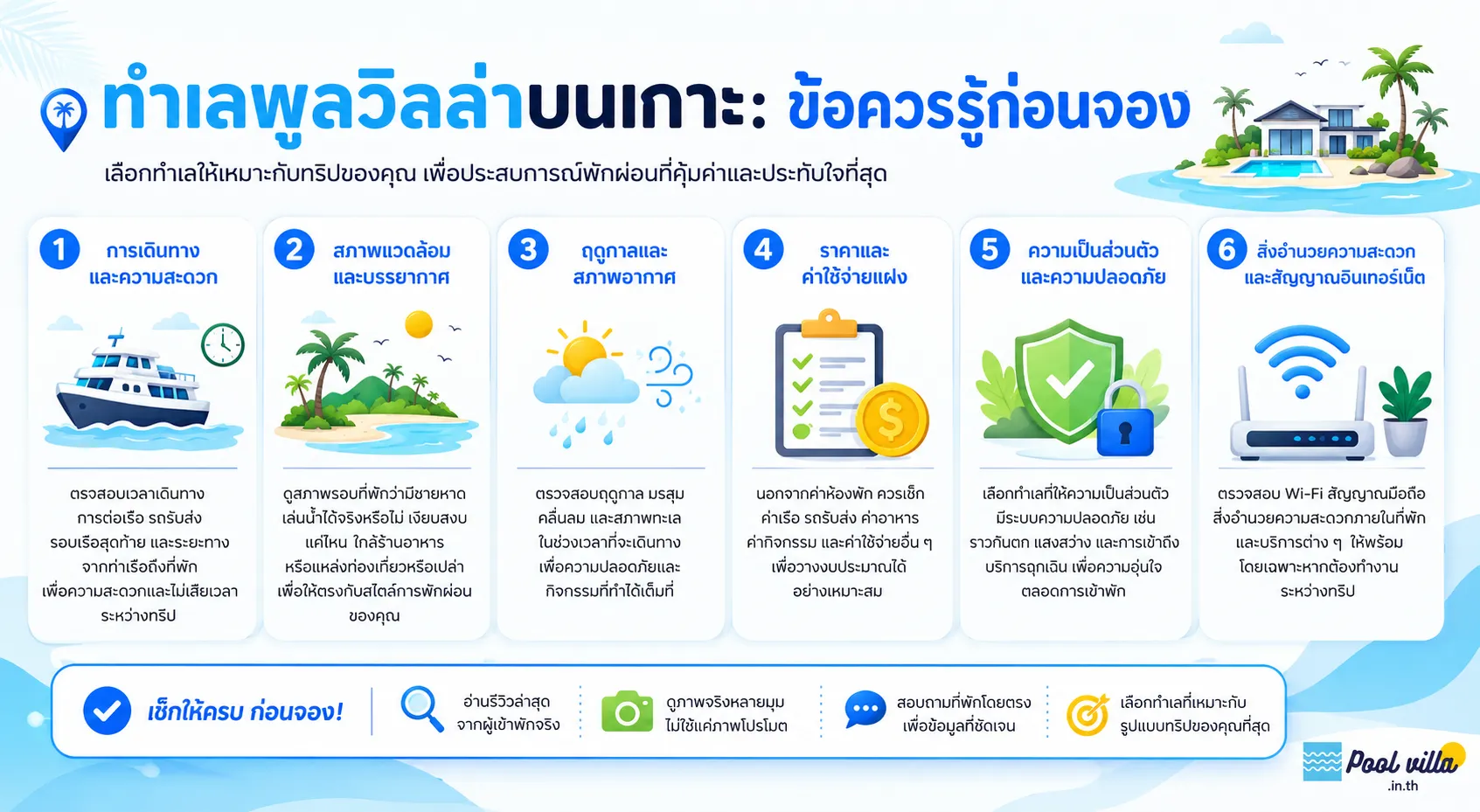 ทำเลพูลวิลล่าบนเกาะ: 7 เคล็ดลับสำคัญ เลือกให้คุ้ม