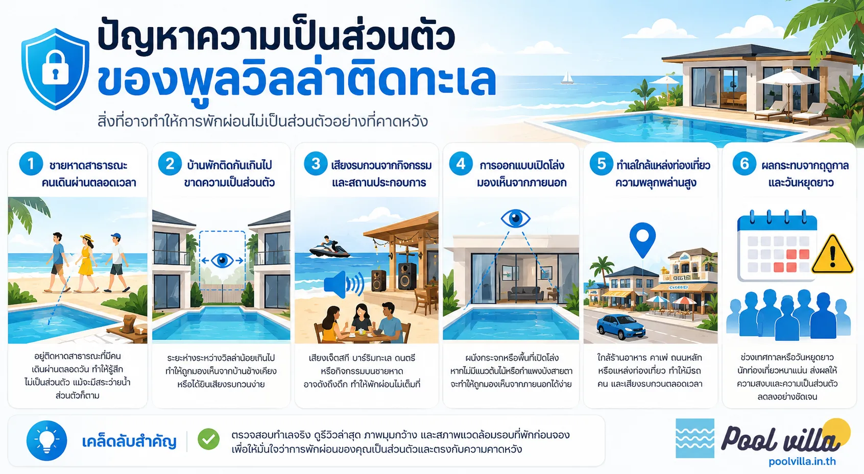พูลวิลล่าติดทะเล ความเป็นส่วนตัว สำคัญกว่าที่คิด!