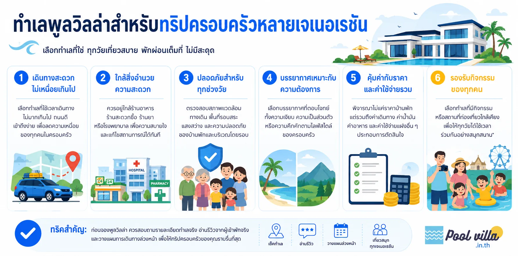 ทำเลพูลวิลล่าสำหรับครอบครัวหลายวัย: เลือกอย่างไรให้คุ้มค่า