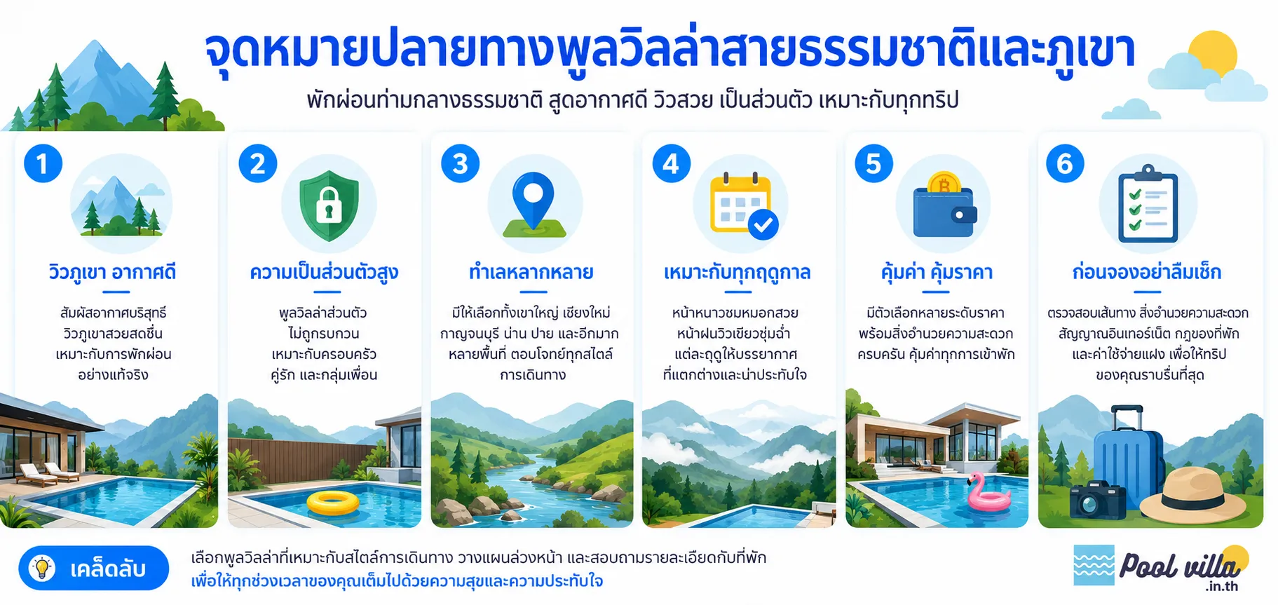 พูลวิลล่าธรรมชาติในไทย กับ 10 จุดหมายภูเขาสุดคุ้มบรรยากาศสวย