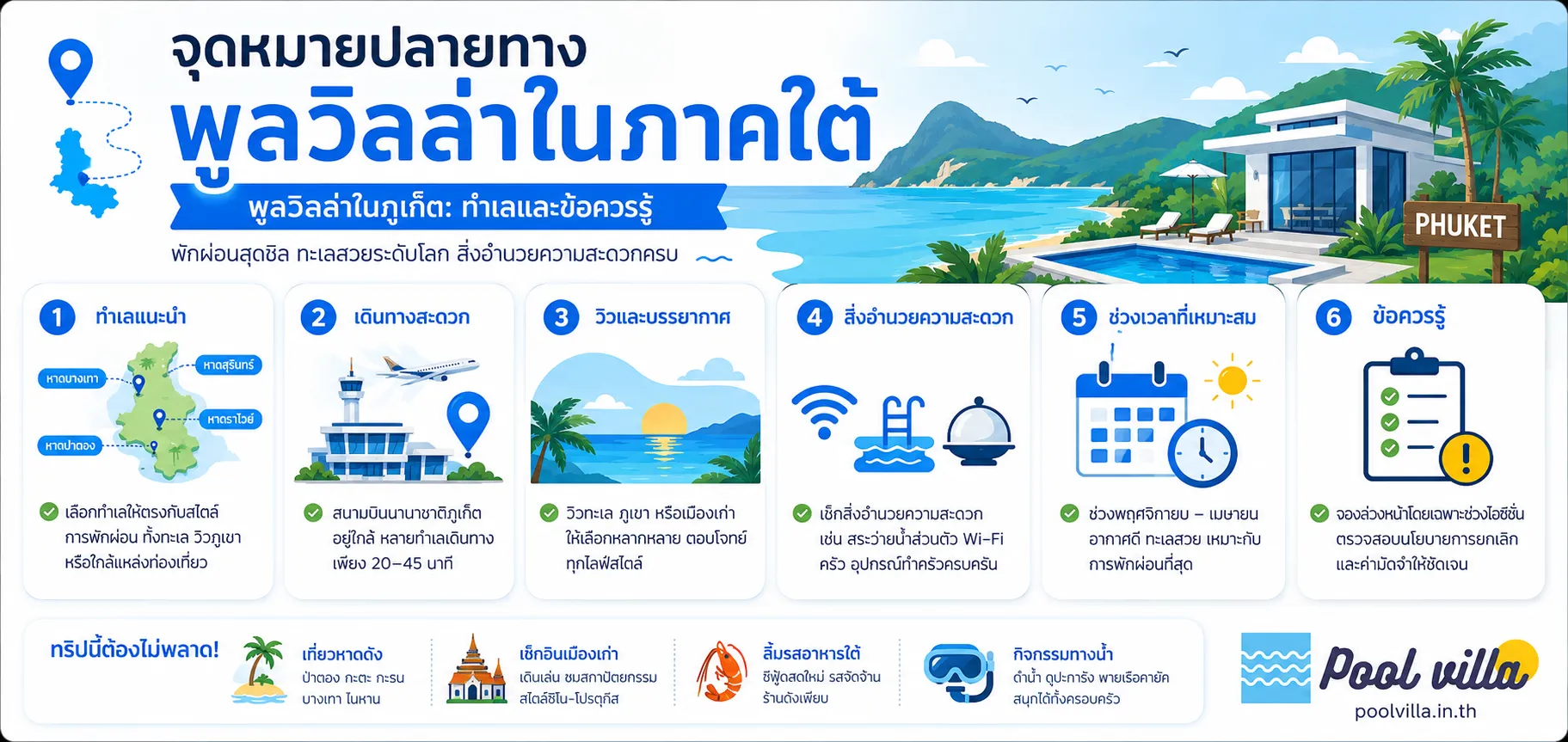 พูลวิลล่าภูเก็ต: คู่มือทำเลและข้อควรรู้ที่สำหรับการเลือก